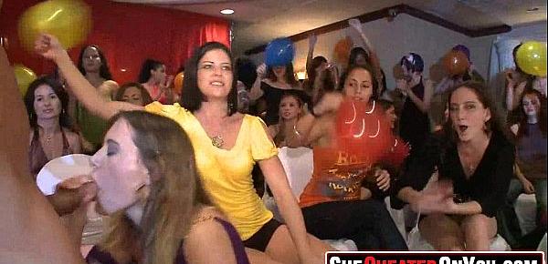  14 Hot milfs at cfnm party caught cheating